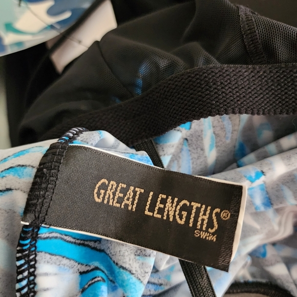 Great Lengths By Longitude Plus Bombay Blouson Swimdress Size 8 NWT Pockets - Picture 11 of 13